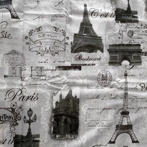 Paris Stamps Shower Curtain